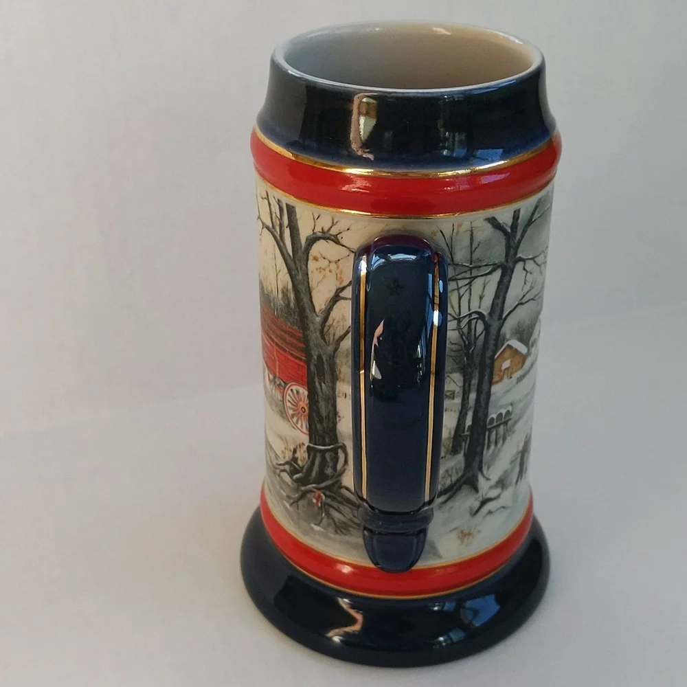 Vintage 1990 Budweiser Handcrafted Clydesdale Stein Beer Mug w/Handle - Picture 15 of 15